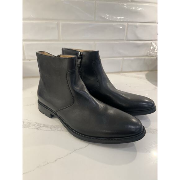 Moretti Black Label Ankle Boots Alexius Men’s Sz 10D Black Leather Pointed Toe
